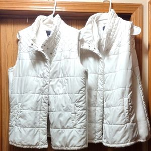 Oh Baby Motherhood Maternity White Puffer Vest XL